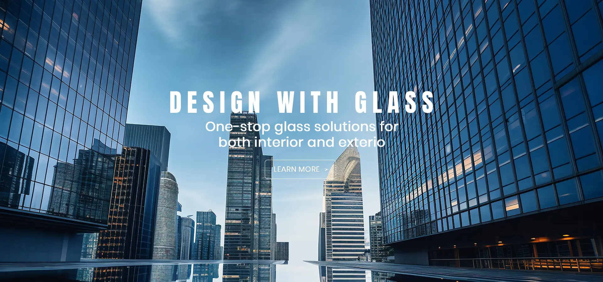 black reflective glass window