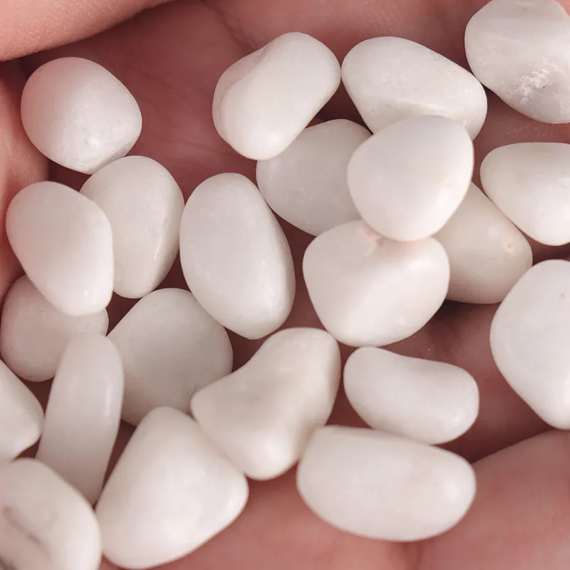 white decorative pebbles