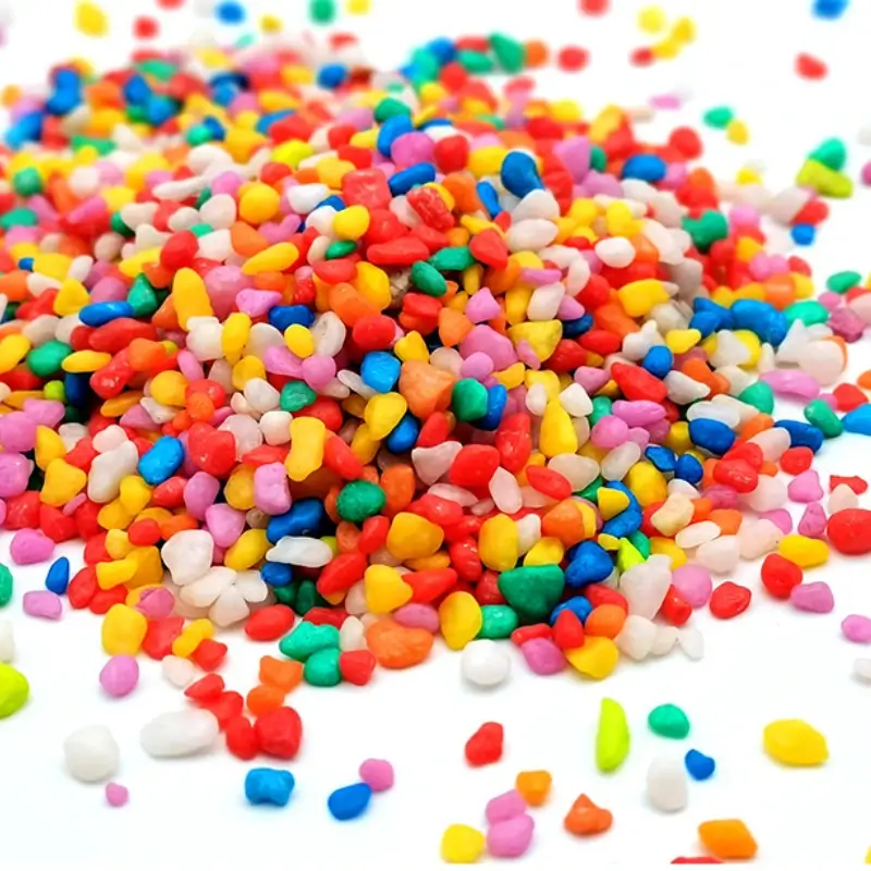 Wholesale colored dyed gravel mixed/monochrome dyed gravel landscaping special