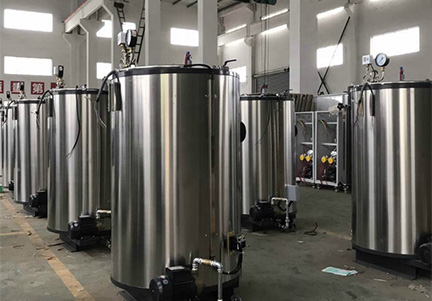 Water tube gas fired steam boiler