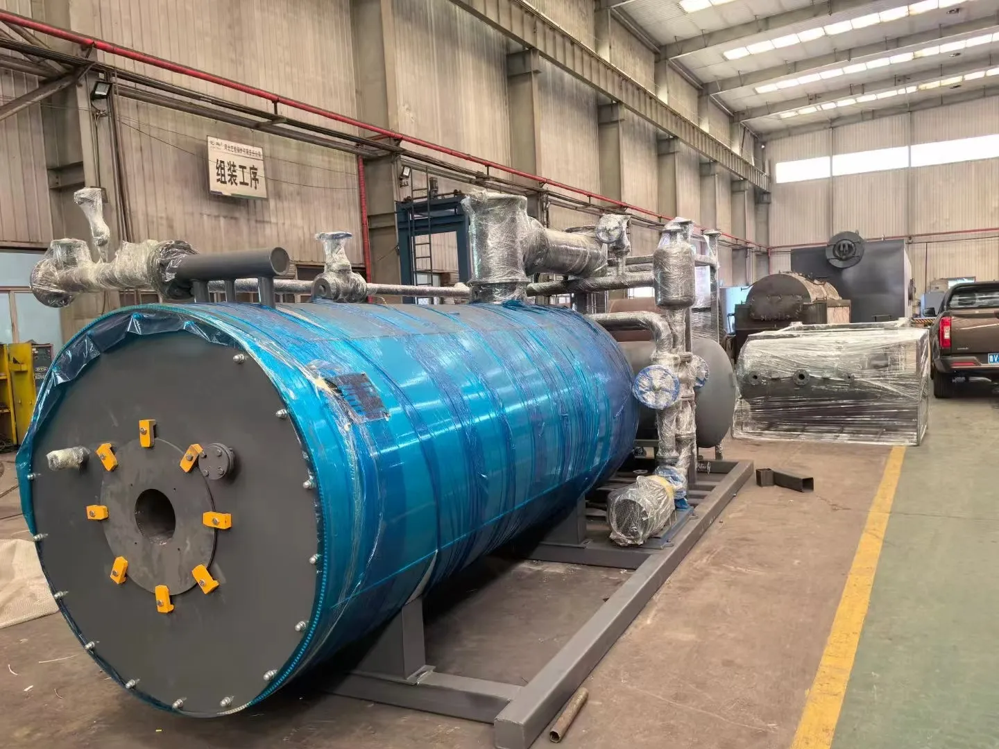 Skid mounted quick installed industrial thermal oil boiler