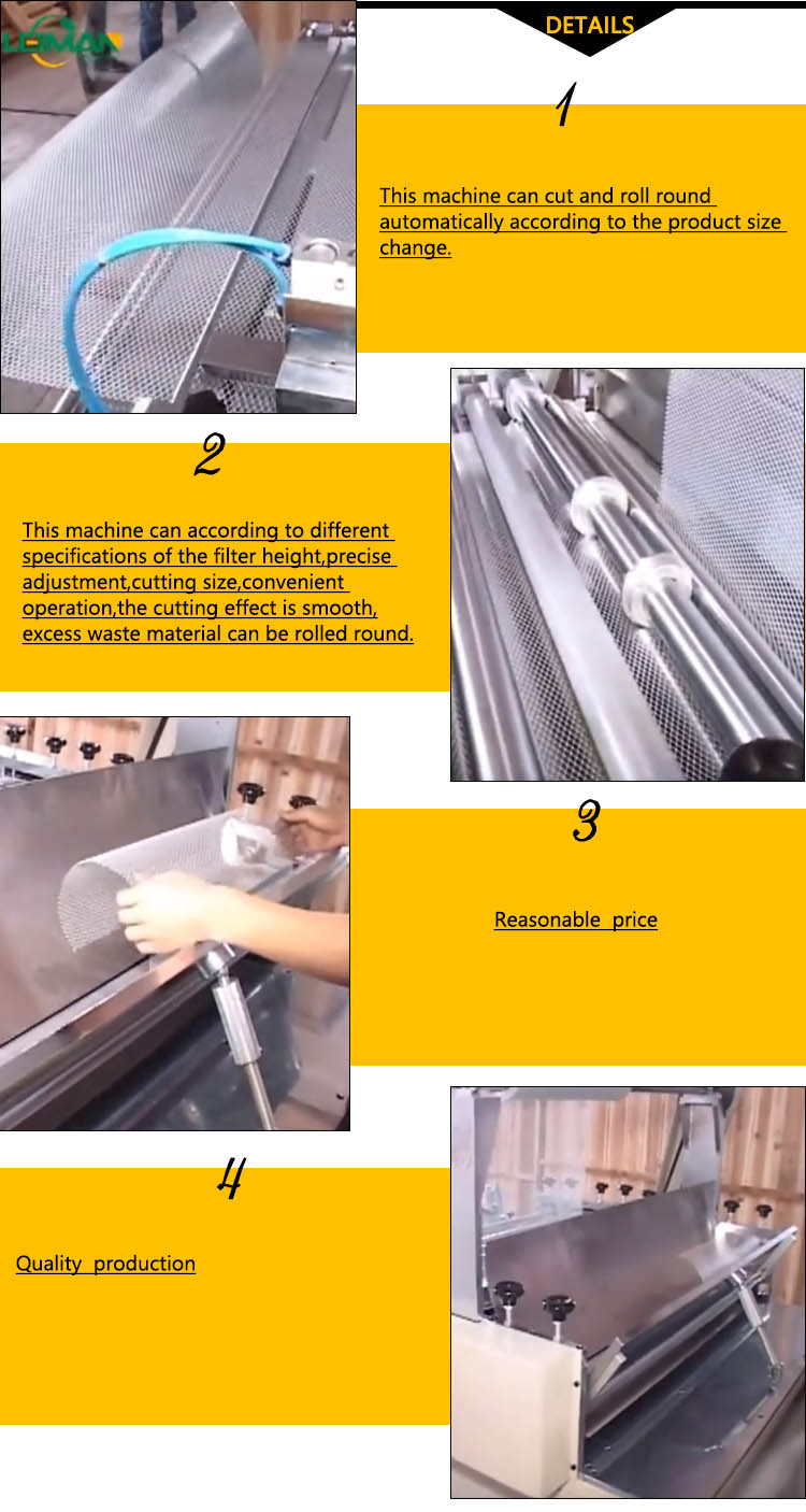 PLJY350-1000 The Air Filter Section Off The Net Rolling Machine
