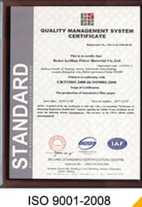 Oil filter for truck manufacturer industry certifications