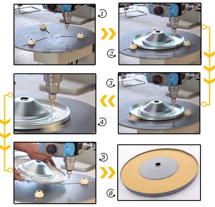 PLAB -2 AB Two Compounds Filter End Cap Gluing Machine PLAB -2 AB Two Compounds Filter End Cap Gluing Machine