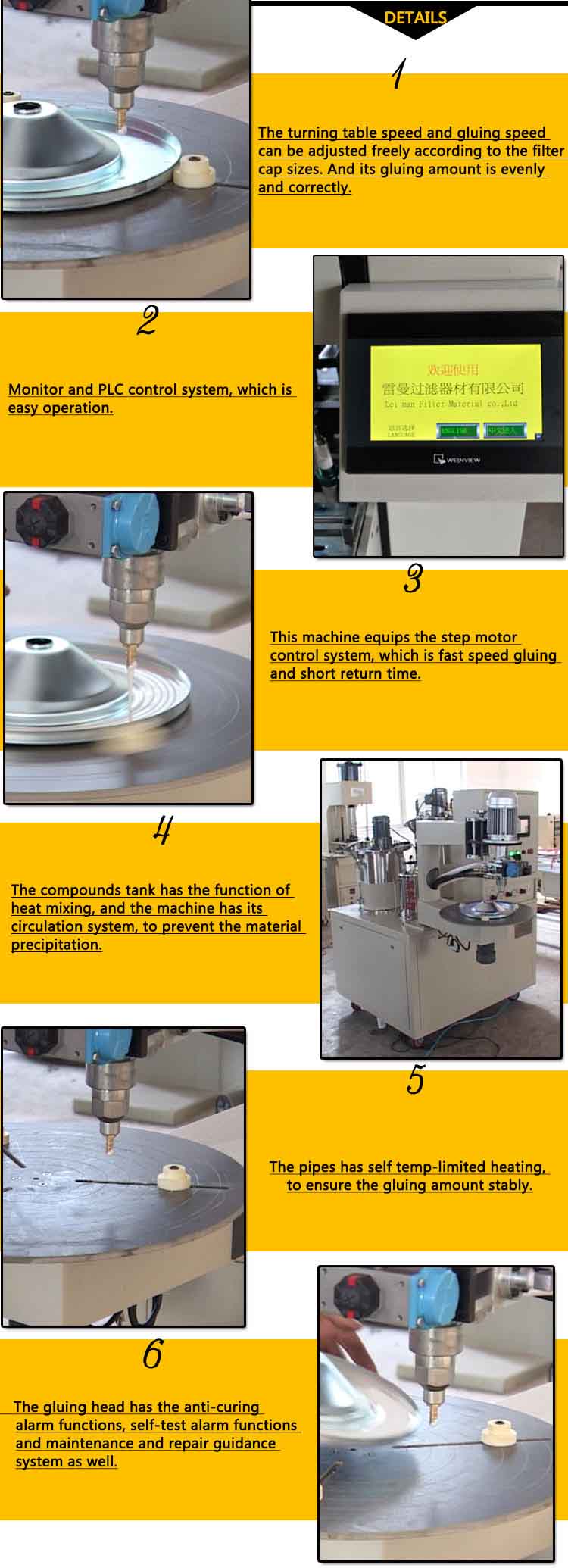 PLAB -2 AB Two Compounds Filter End Cap Gluing Machine PLAB -2 AB Two Compounds Filter End Cap Gluing Machine