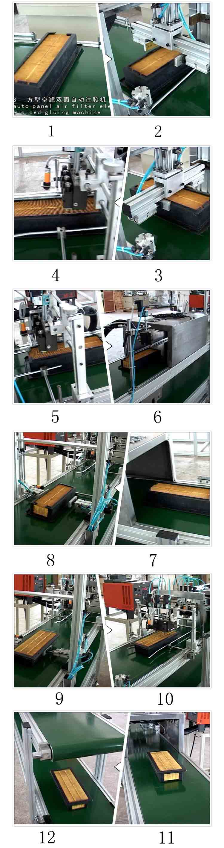 PLSS-8  Square Type Air Filter Double Automatic Glue Injection Machine