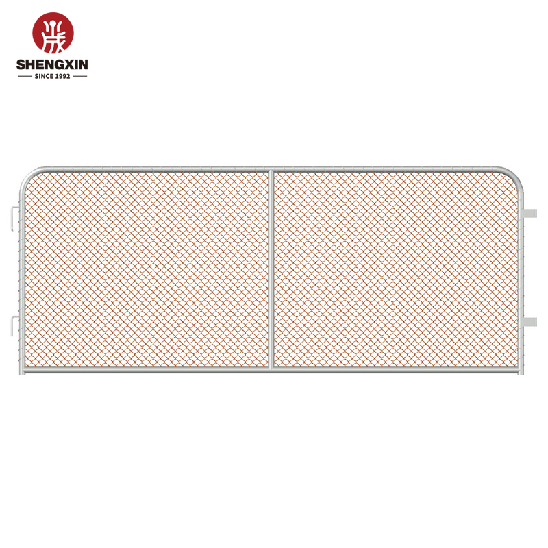 Removable Orange Chain Link Temporary Fence For Road Safety Construction Site Isolation