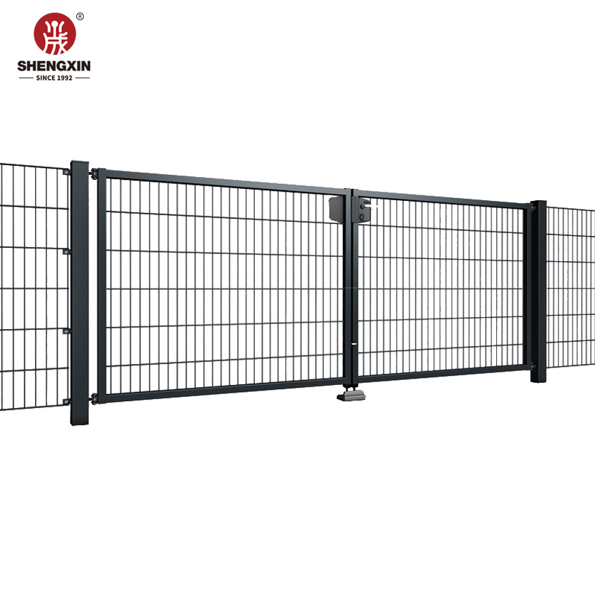 High Quality Galvanized Powder Coated Double Wire Fence Gate