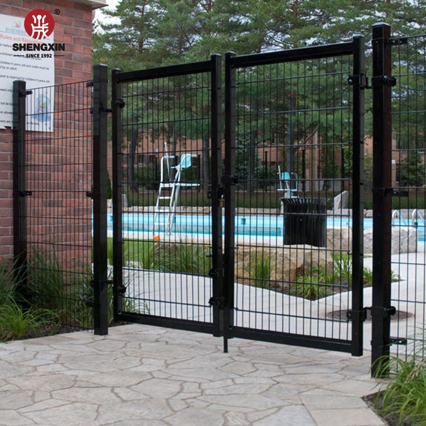 High Quality Galvanized Powder Coated Double Wire Fence Gate