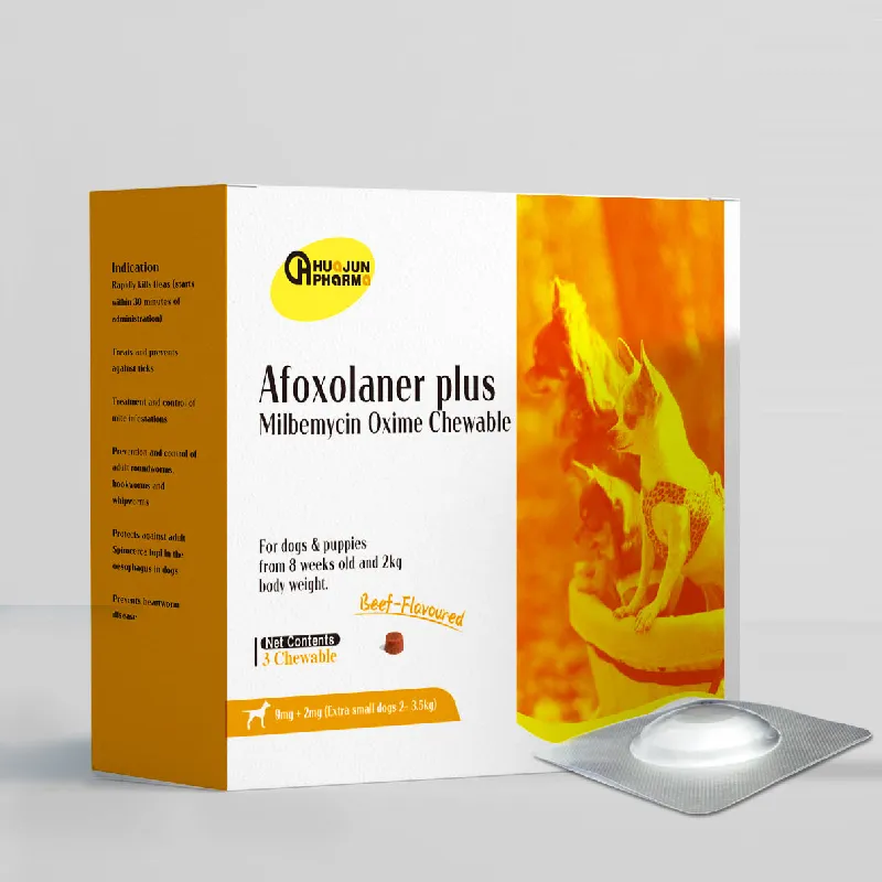 Afoxolaner Plus Milbemycin Oxime Chewable Tablet For Treatment Of Flea, Tick, And Worms For Dogs