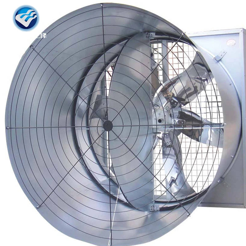 low noise greenhouse fiberglass exhaust fan with louver