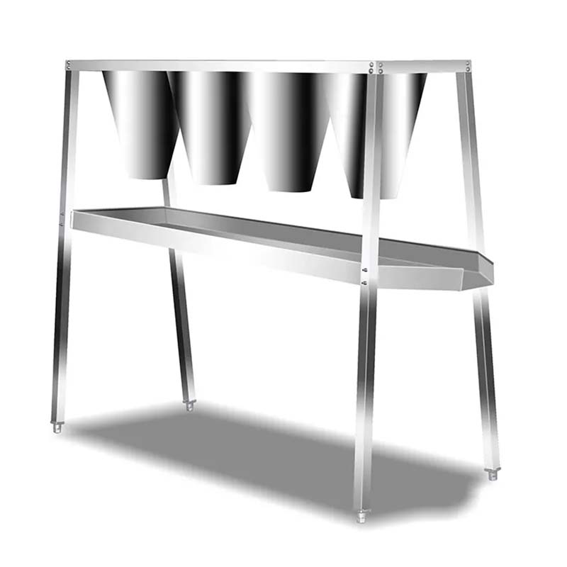 chicken slaughterhouse killing bleeding cone