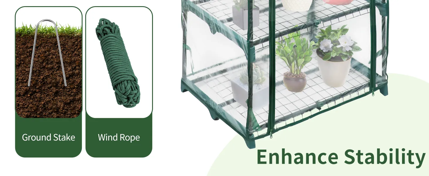 Mini Greenhouse with PVC Cover