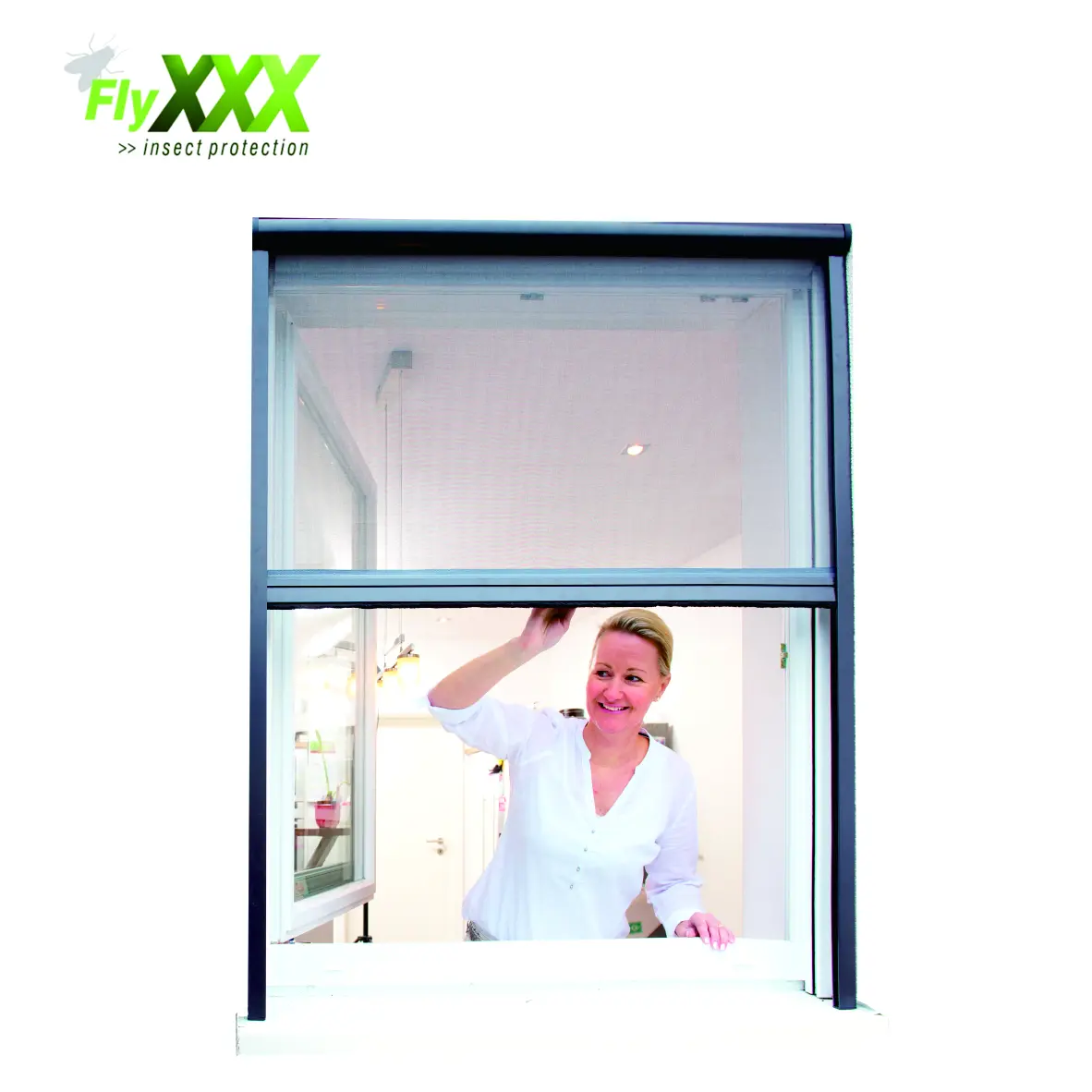 Aluminium Retractable Insect Roller Screen Window
