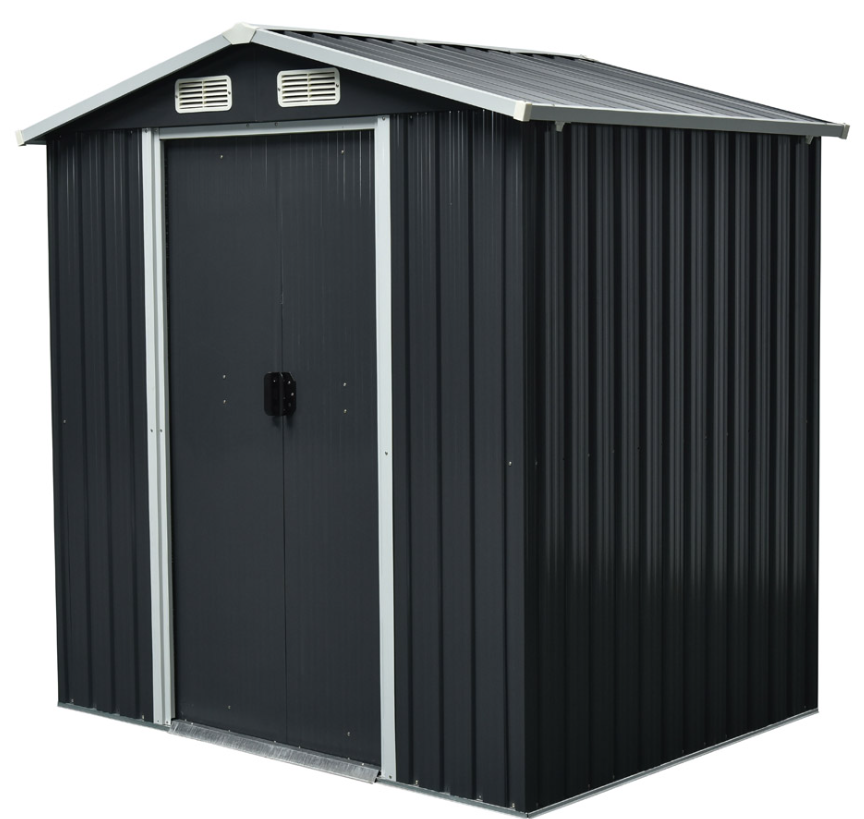 That metal shed is very spacious