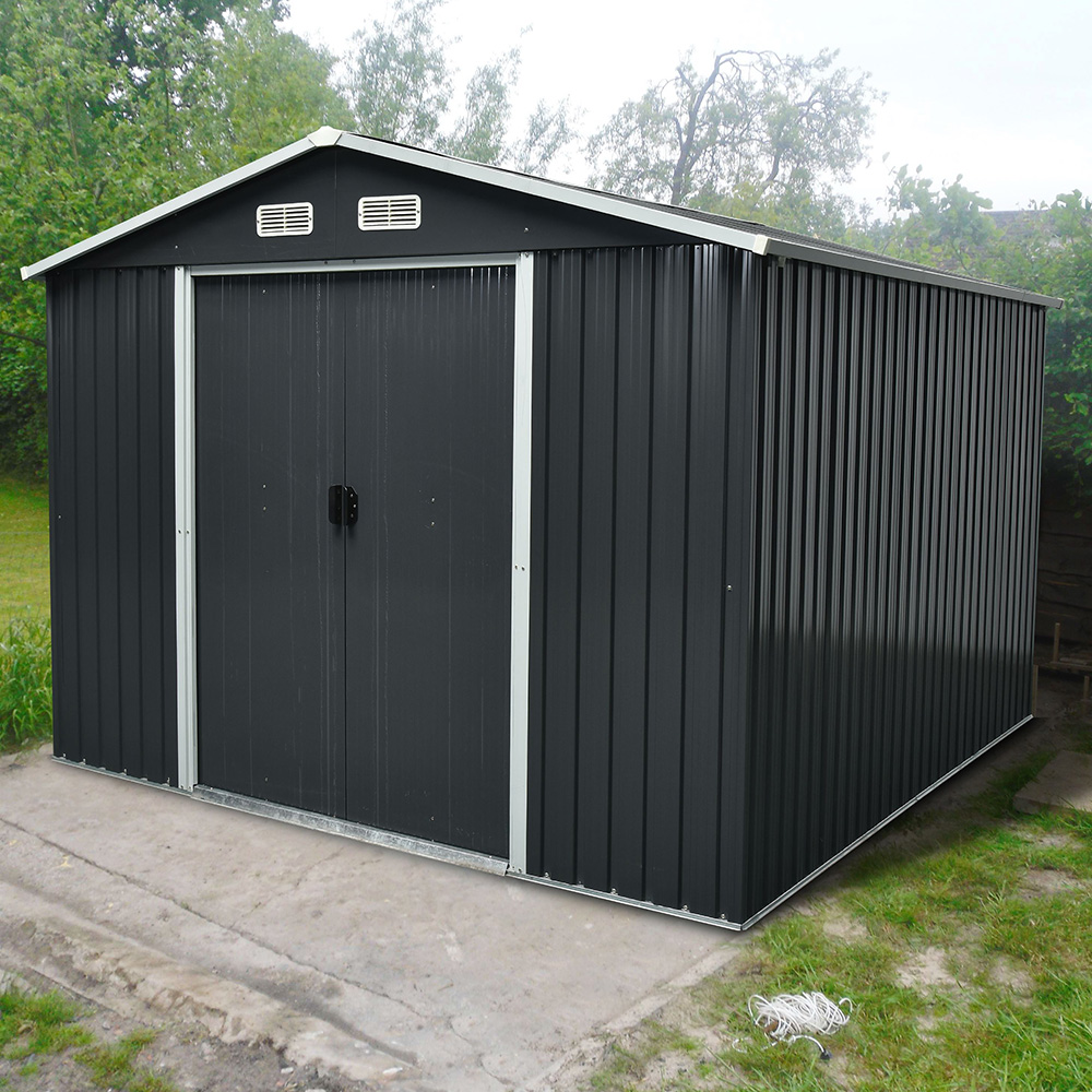 Best locations for metal firewood storage shed placement