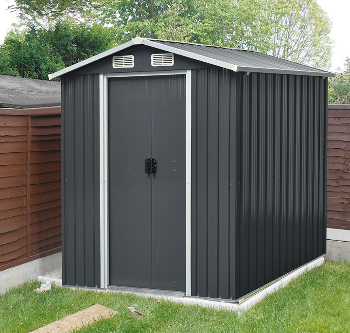 Long Narrow Metal Shed Space Utilization