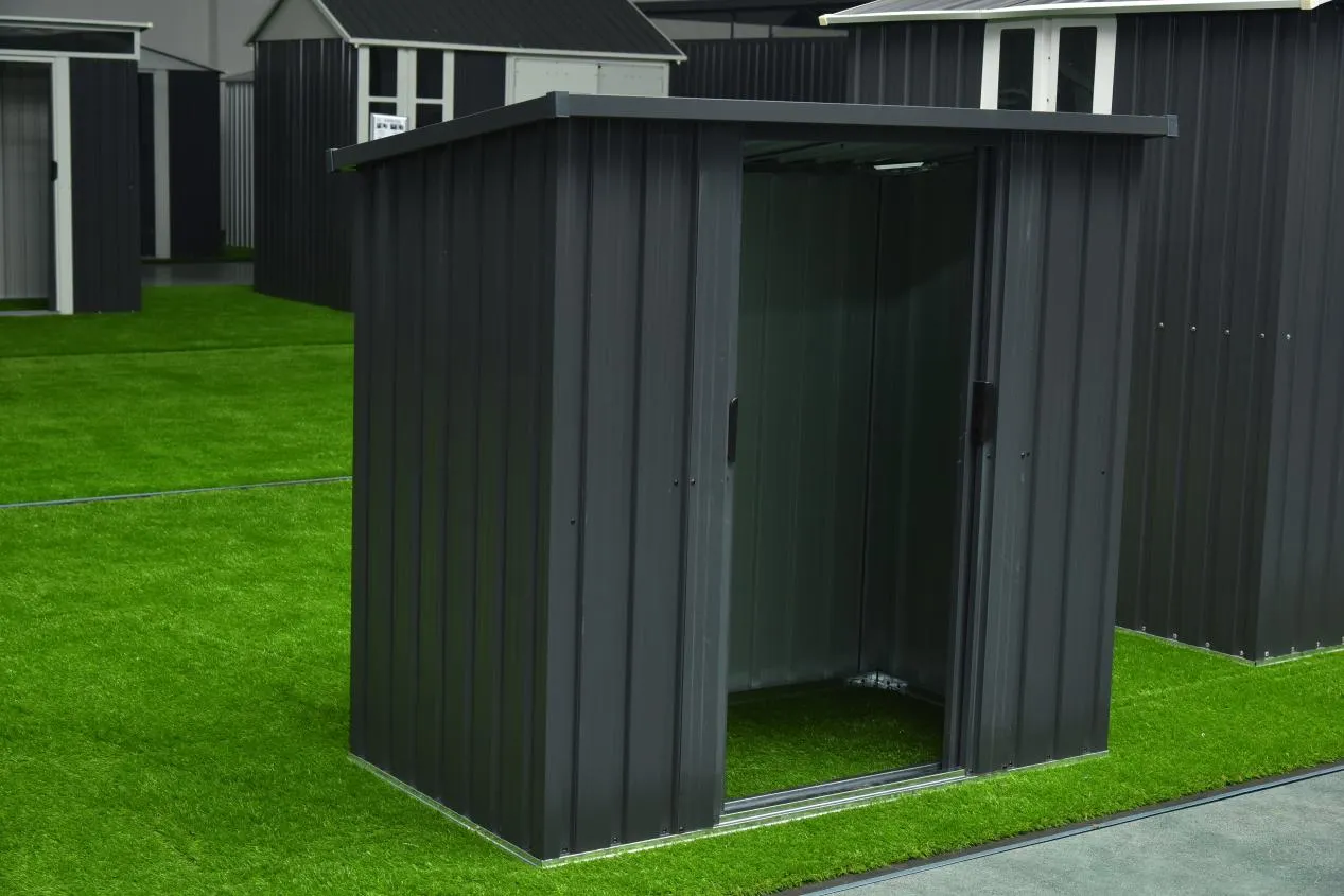 Metal Shed with Rainwater Trough and Downpipe