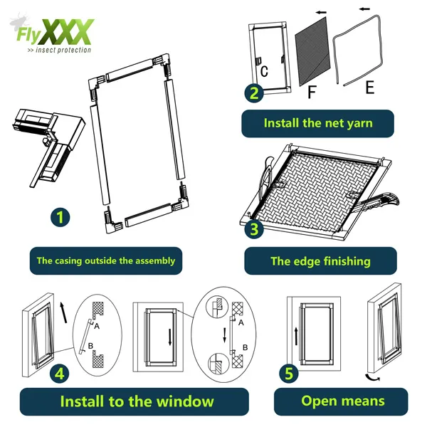 DIY Anti Mosquito Fixed Screen Window