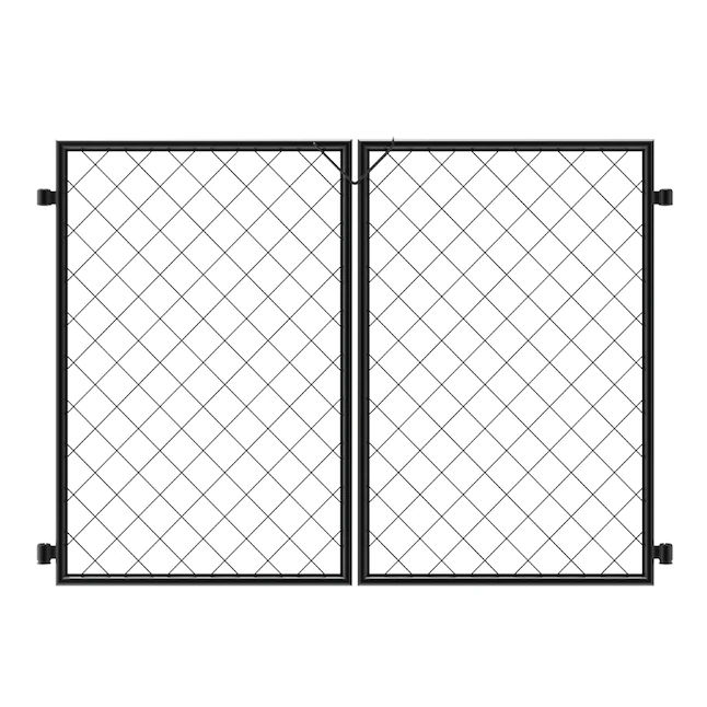 green metal fence post