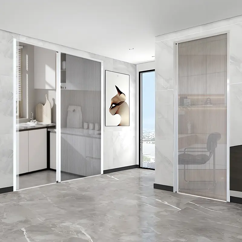 Low Bottom Rail Pleated Screen Door