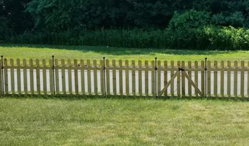 small metal fence post