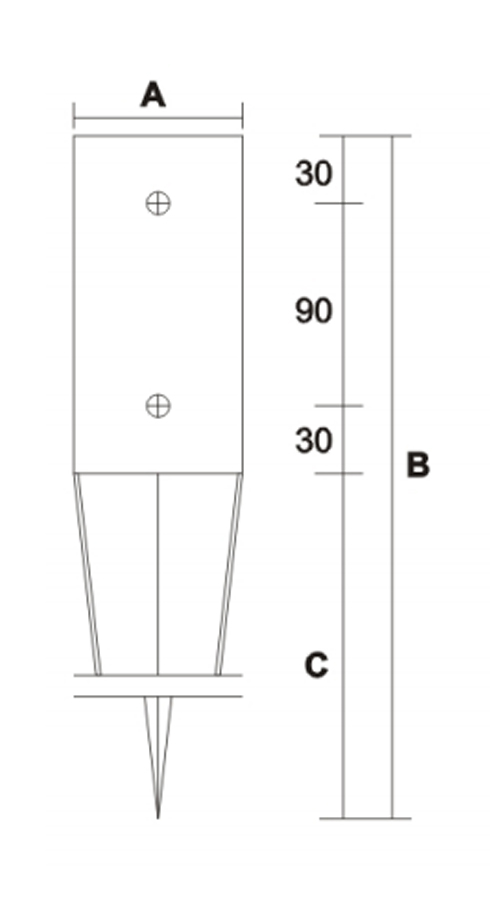 metal u channel sign post