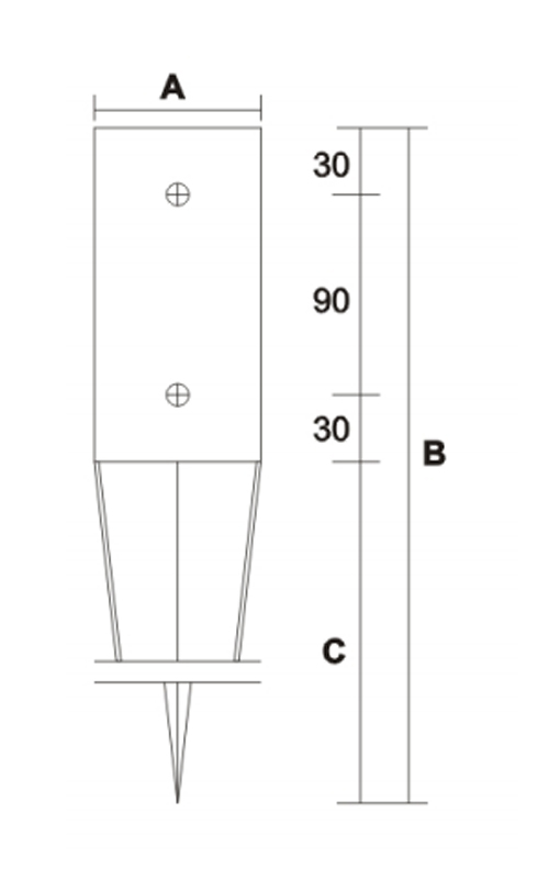 4x4 steel fence post