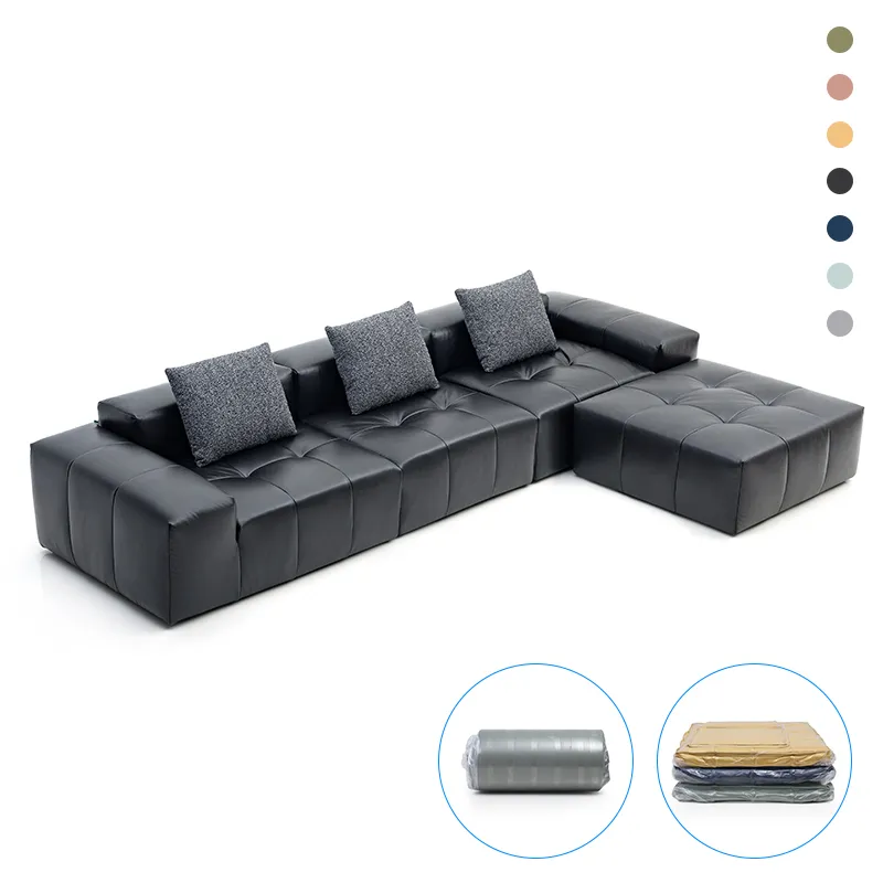 Modern Compressed Furniture Sectional Sofa Compression Funiture Living Room Fabric Sofa Set