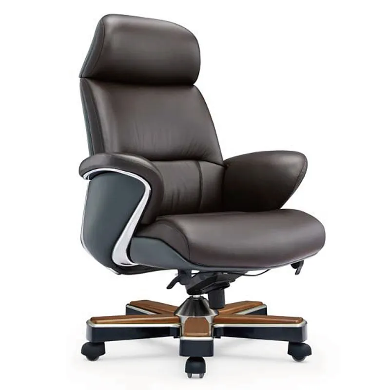 Brown Comfortable Executive Chair Office Chair Factory Direct High Load Bearing Chair Wholesale BOSS Office