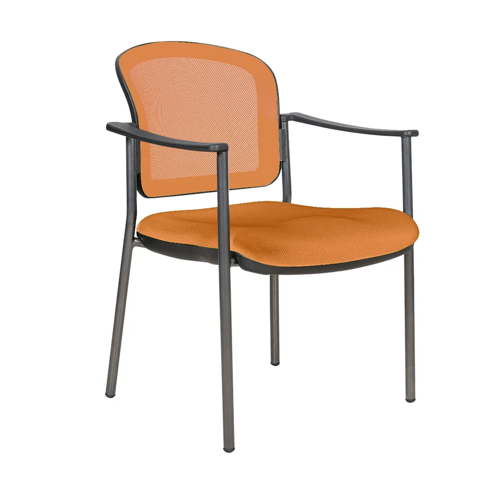 Fabric Furniture Office Waiting Room Chair Meeting Conference Visitor Chair Desk Metal arched Leg Office Chair