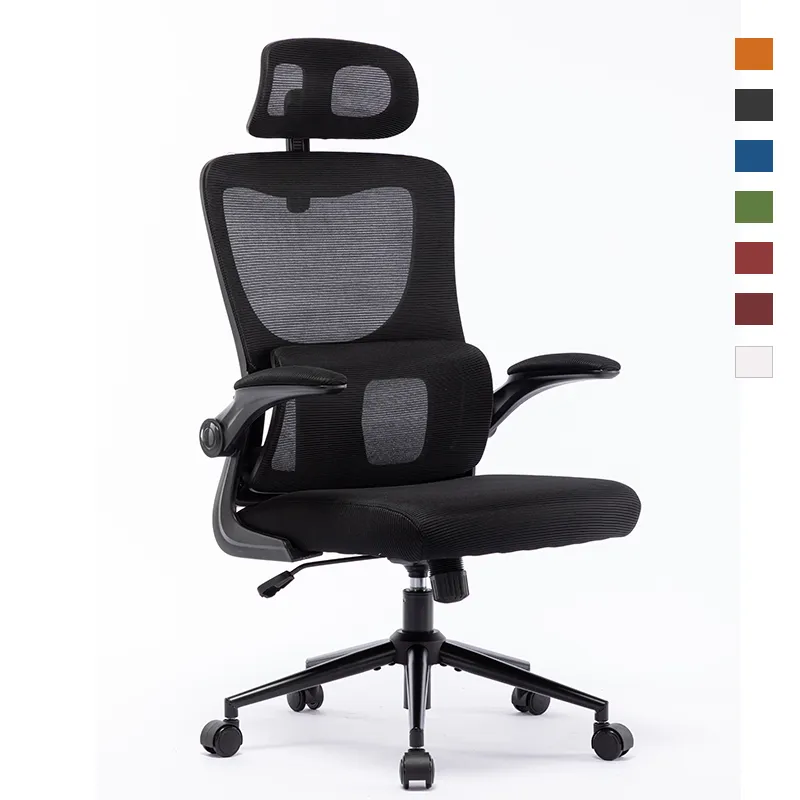 Modern Mid Back Adjustable Armrest Ergonomic Mesh Office Desk Chair