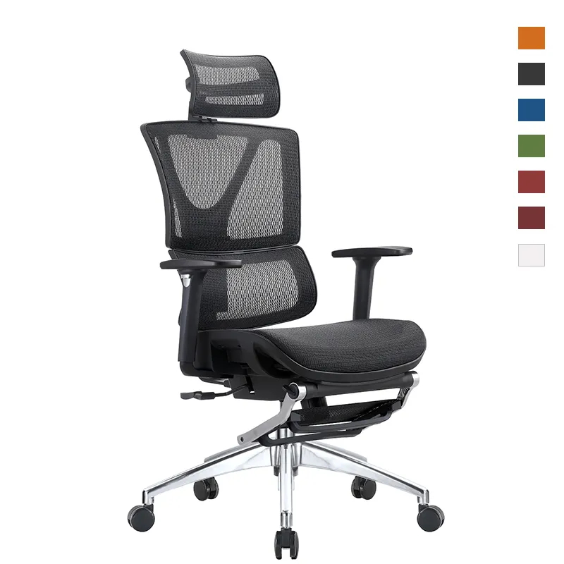 Wholesale Modern Office Chairs Comfortable Double Back Executive Chairs Adjustable Headrest Full Mesh Swivel Ergonomic Design