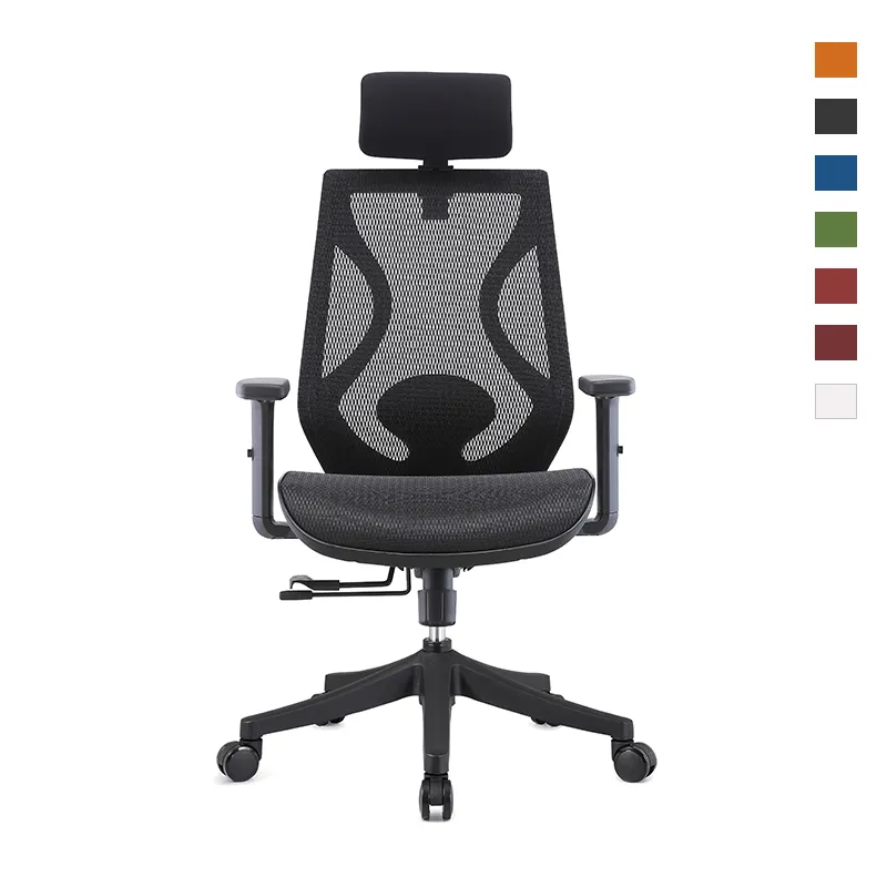 High Back Mesh Office Chair Plastic Armrest Cheap Computer Executive Swivel Ergonomic Office Chair