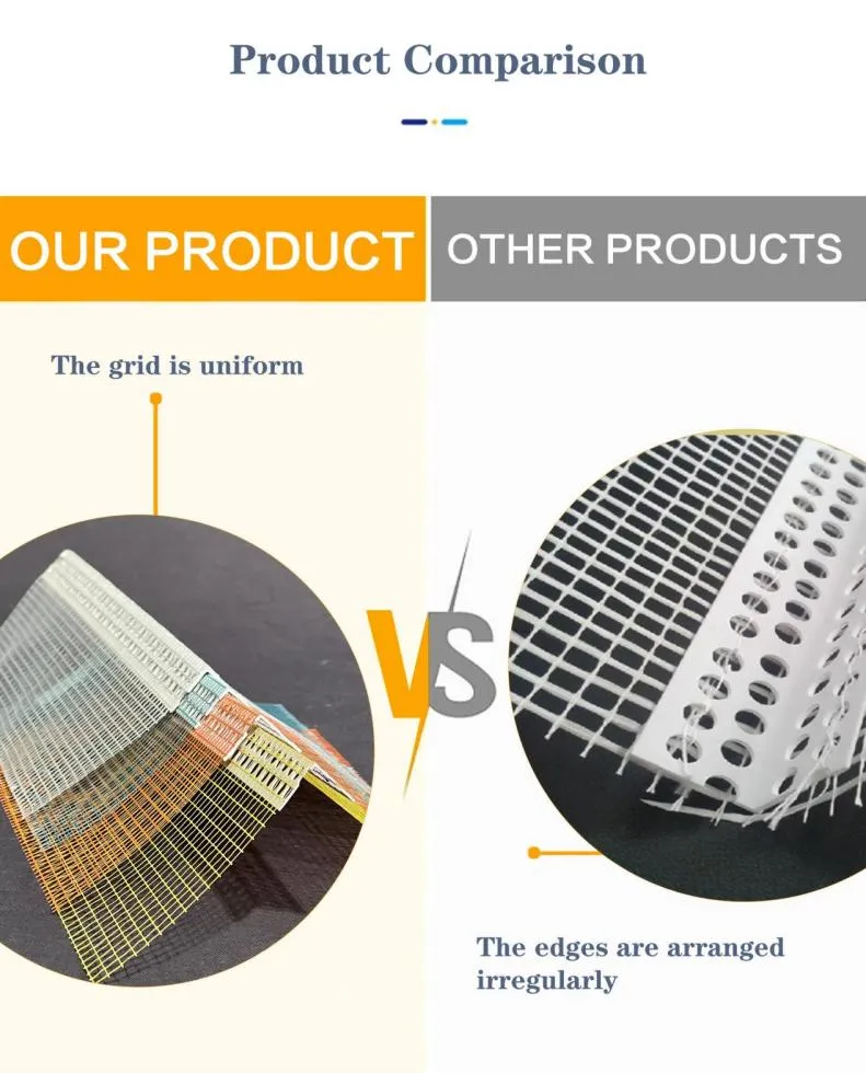 High Quality Pvc Corner Profiles With Fiberglass Mesh/fiberglass Mesh Corner Bead