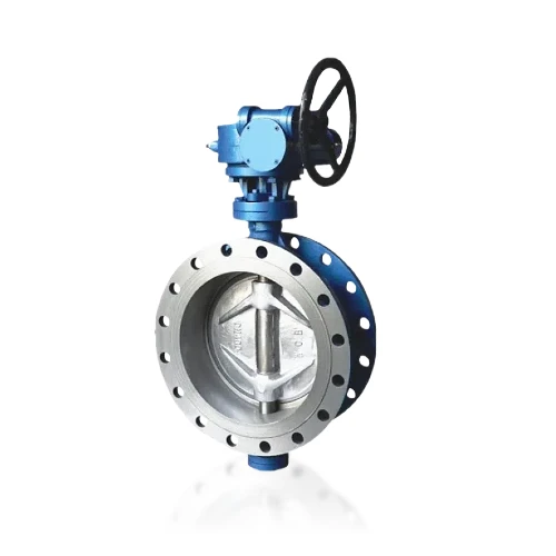 DH343H-10/16/25/40 C/P/R Three eccentric butterfly valve turbine flange metal hard seal