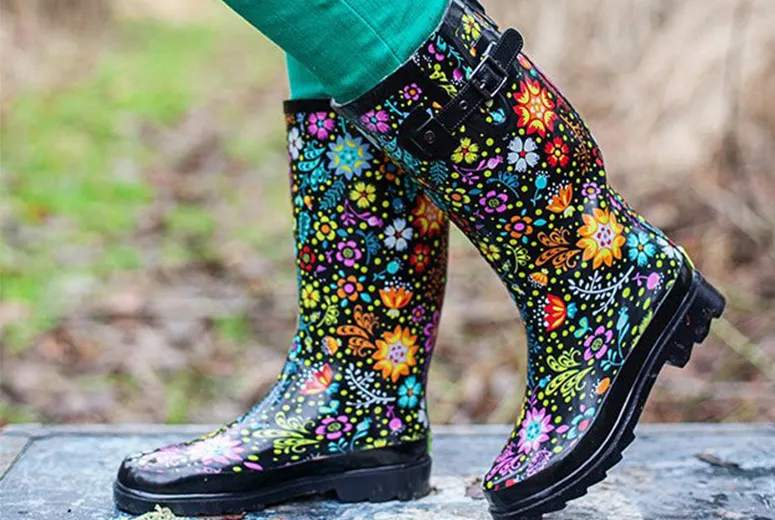 Brighten Rainy Days with Floral Rain Boots