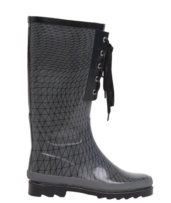 Lace rubber boots are tough and resilient