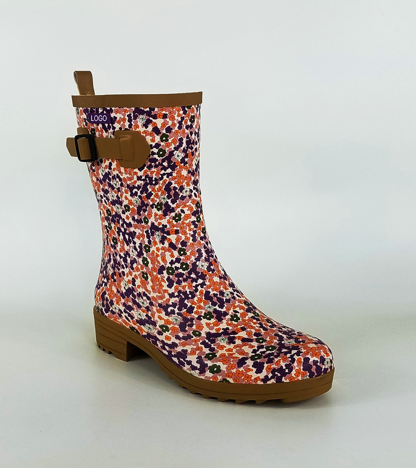 Versatile rubber mid calf rain boots have many uses