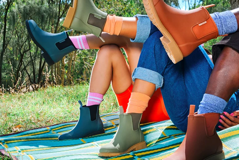 Colorful Floral Design Waterproof Rain Boots for Stylish Protection