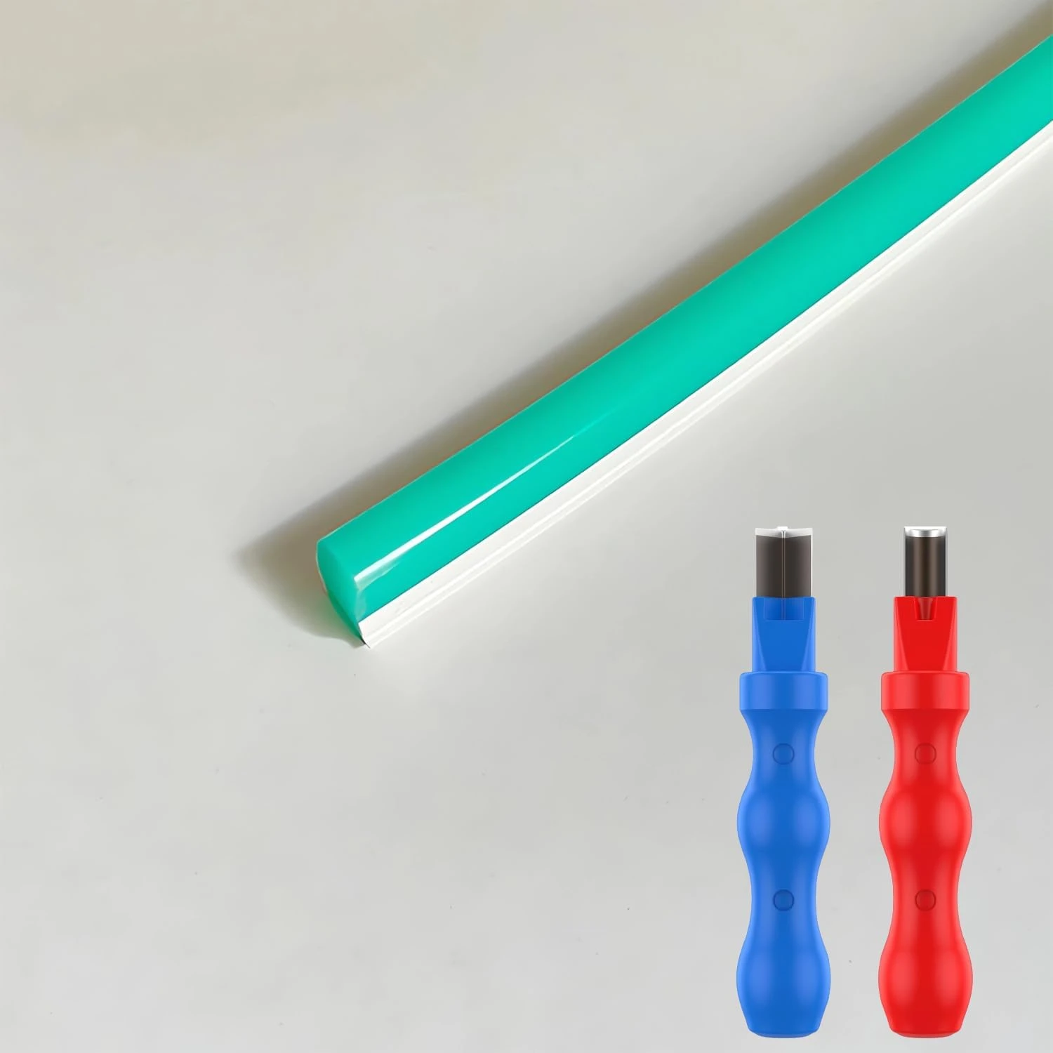 Separated Neon Flexible LED Light Strip Cover, 16.4ft 8mm Wear Free DIY Bendable Silicone Diffuser Cover with 2 Pcs Neon Light Cutter, RGB Neon Strip for Bar Car Outdoor Home DIY Decor