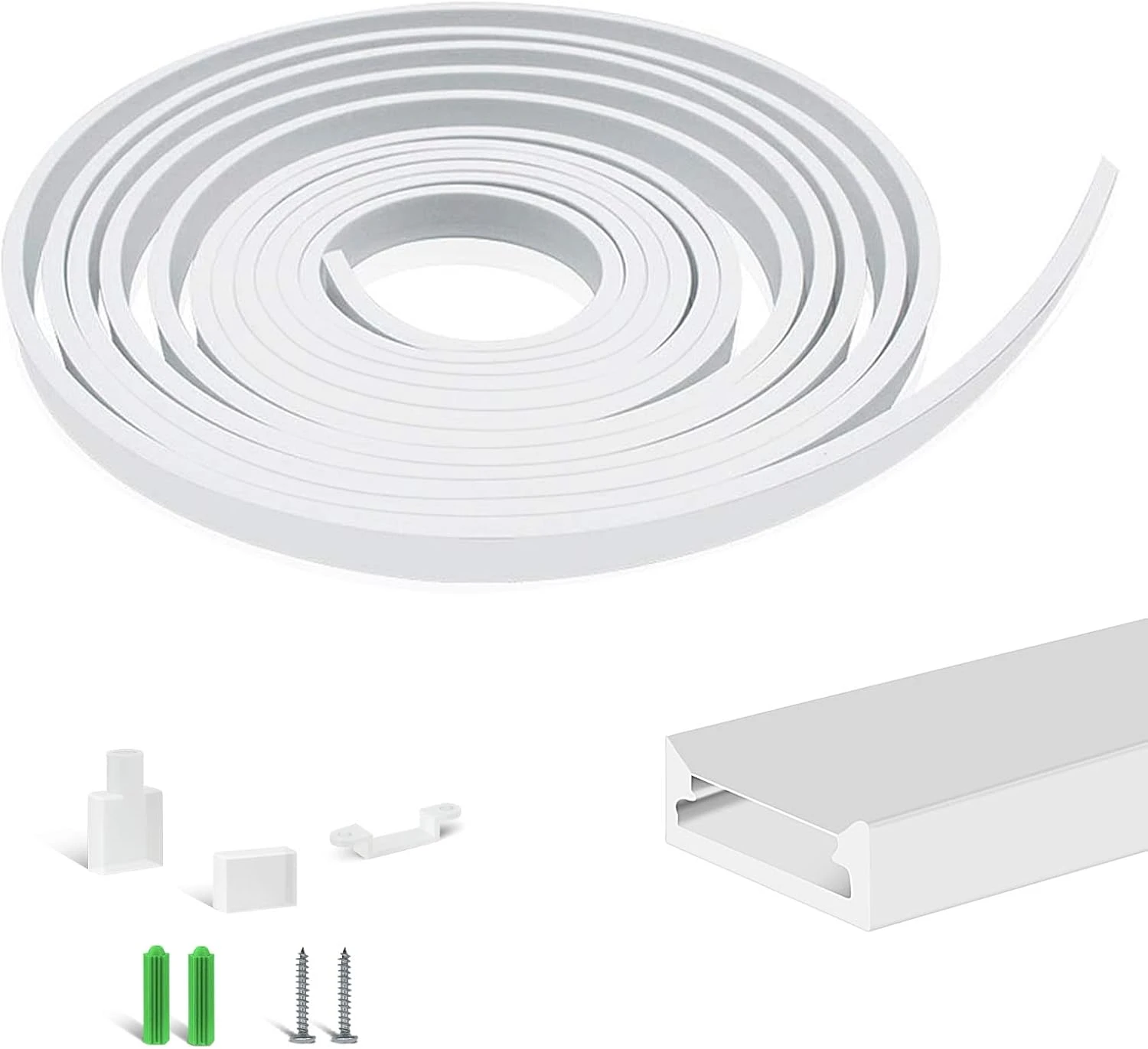 Silicone LED Channel System U Shape 5x13mm DIY Neon Rope Light IP67 Waterproof Tube for 10mm Strip Lights Installation