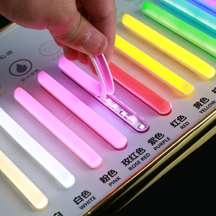 Customisable RGB Flex Neon Strip Light Flexible Silicone Tube Personalised Wall Decor Rubber Product
