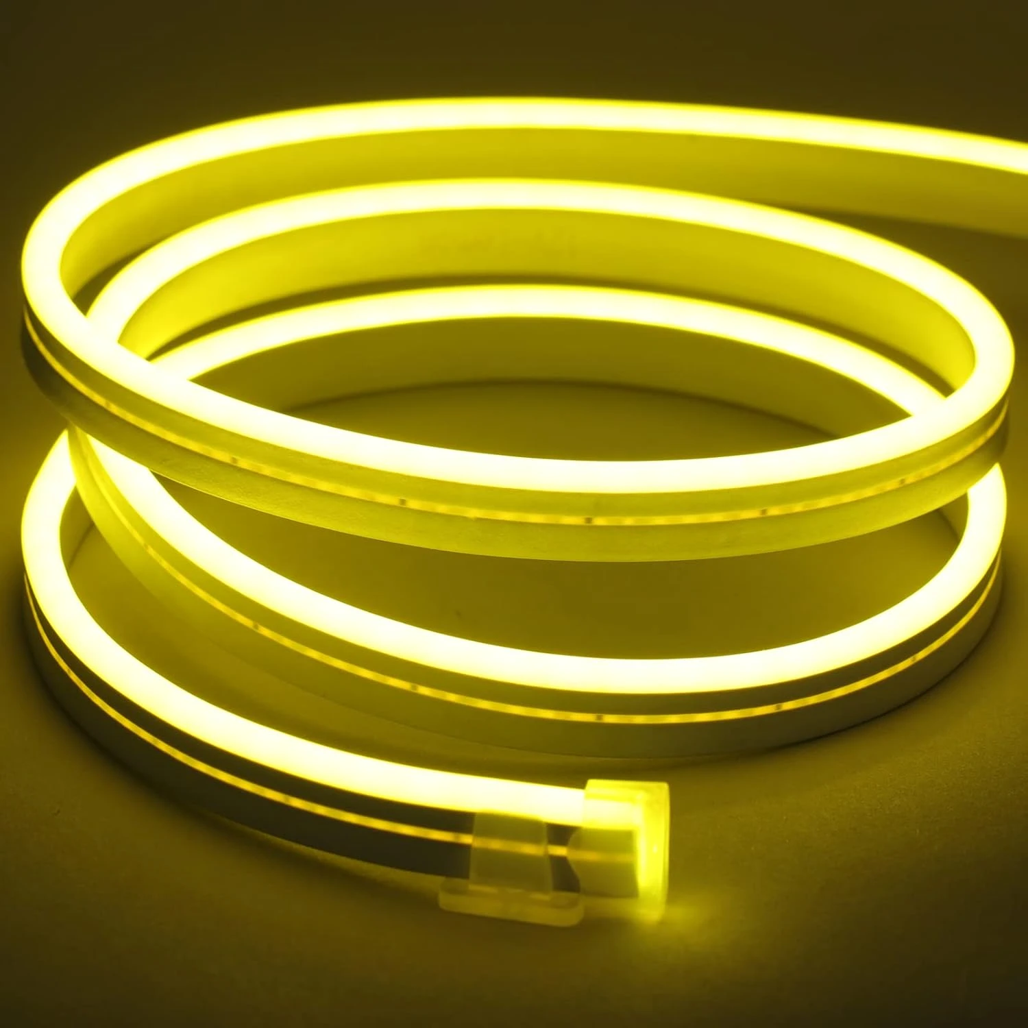 Yellow 12V/16.6ft, Flexible Diffuser, Cuttable & Bendable Waterproof Silicon, for Mood Light, Decor & Sign Custom