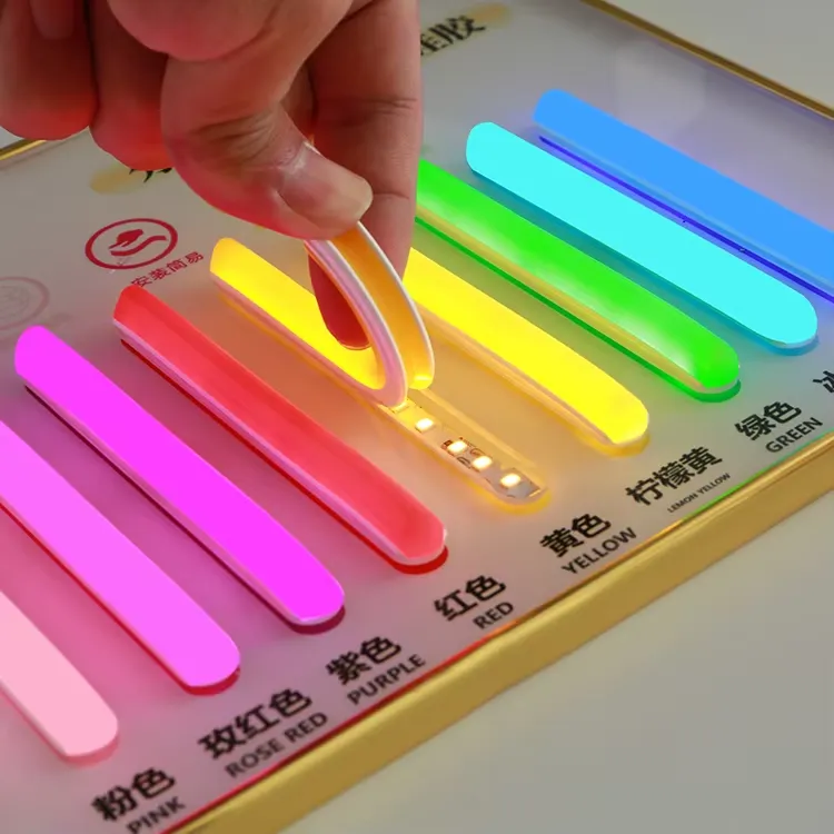 Separated Neon Flexible LED Light Strip Cover, 16.4ft 8mm Wear Free DIY Bendable Silicone Diffuser Cover with 2 Pcs Neon Light Cutter, RGB Neon Strip for Bar Car Outdoor Home DIY Decor