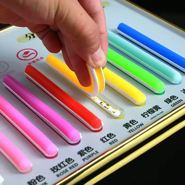 Hot Sale 12V 24V Silicone Flex LED Neon Strip Lights IP67 Cut Manufacture Every for Advertisement Decorations