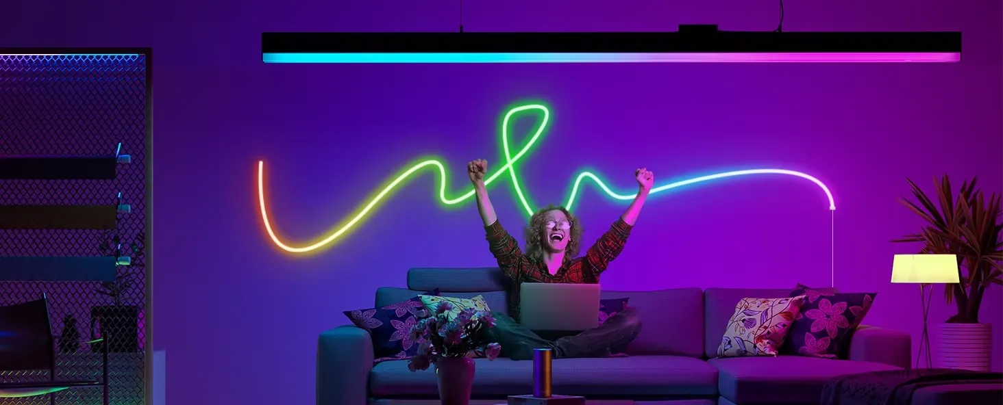 Separated Neon Flexible LED Light Strip Cover, 16.4ft 8mm Wear Free DIY Bendable Silicone Diffuser Cover with 2 Pcs Neon Light Cutter, RGB Neon Strip for Bar Car Outdoor Home DIY Decor