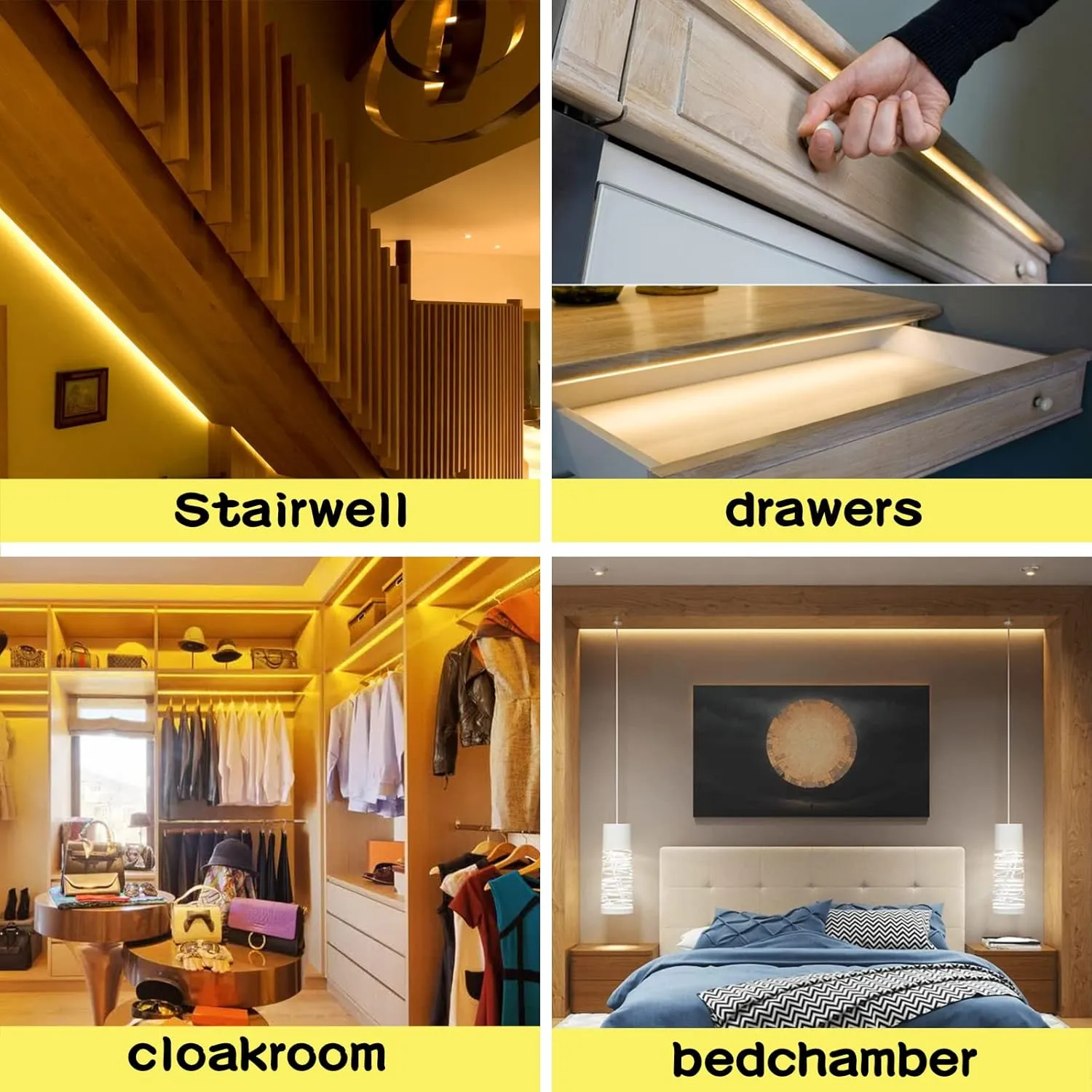 Yellow 12V/16.6ft, Flexible Diffuser, Cuttable & Bendable Waterproof Silicon, for Mood Light, Decor & Sign Custom