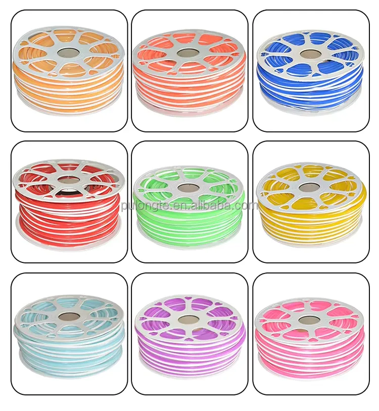 LED Strip Lights Daylight White 6000K,32.8ft 24V Neon Rope Lights,Flexible Silicone Outdoor Waterproof Neon Strip Lights