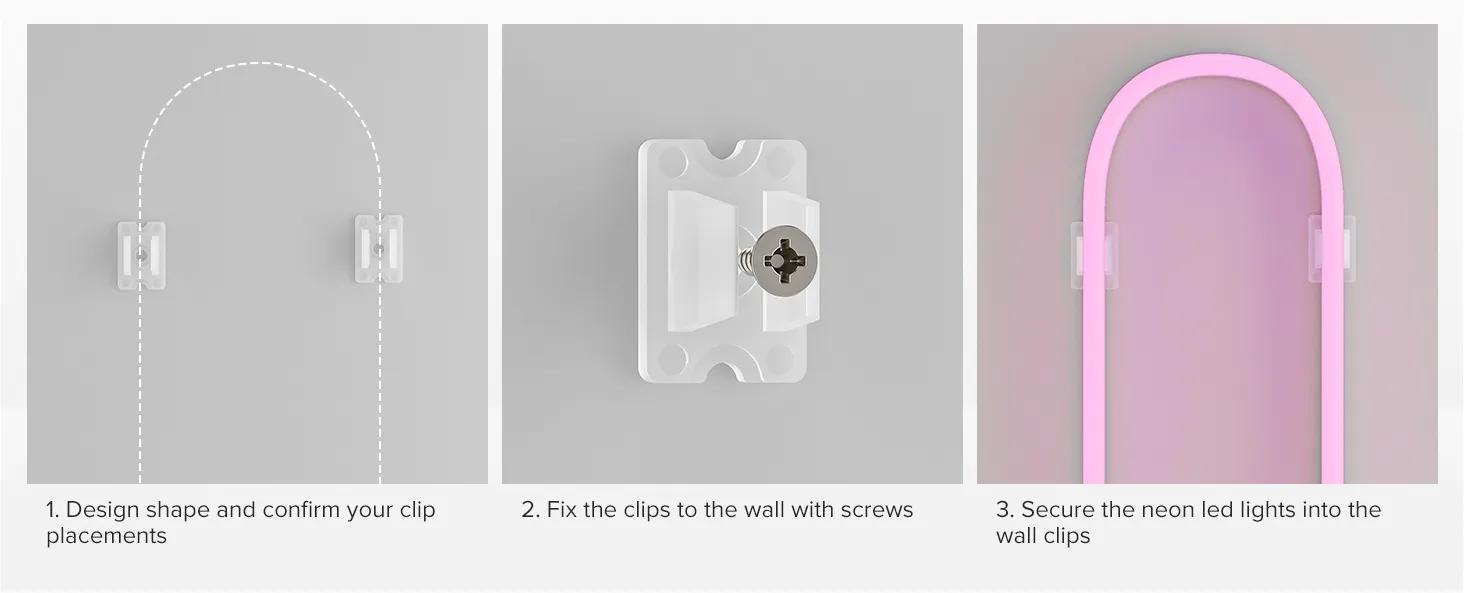 LED Neon Lights 12V Warm White Dimmable LED Strip Lights Waterproof